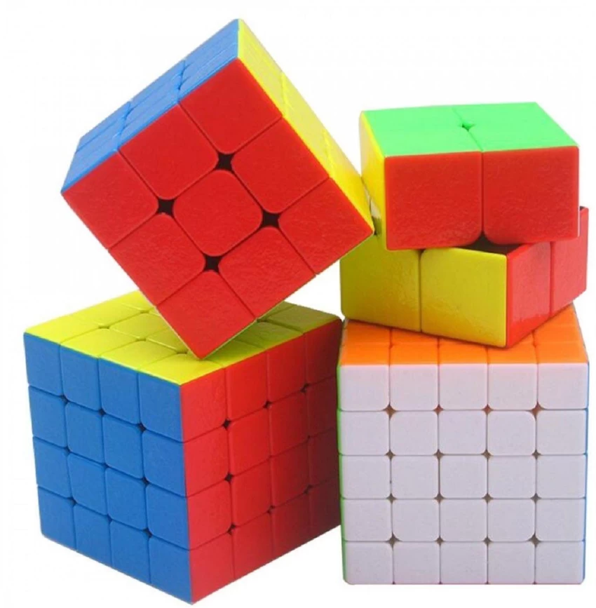 Rubiks Cube Combo Set of 2x2 3x3 4x4 5X5 high Speed stickerless Magic Cube