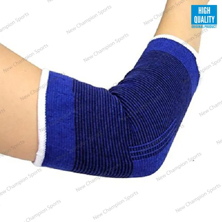 Elbow Support Guard Pain Relief for Gym and Physical Activities 1 Pair Elbow Support, Guard, Braces ( Blue , Free size )