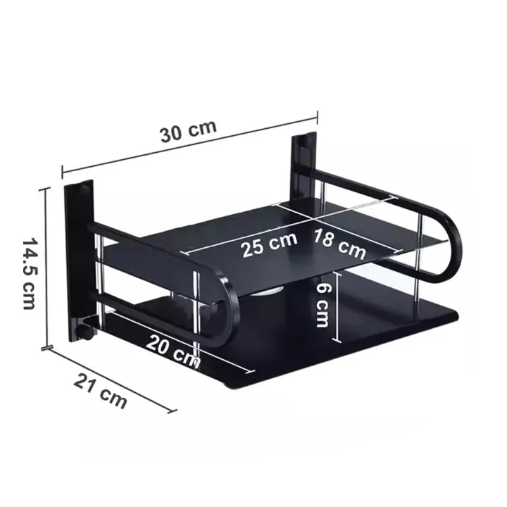 Metal Wifi Router Stand Shelf Double Layer Wall Mounted Shelf Home decorator