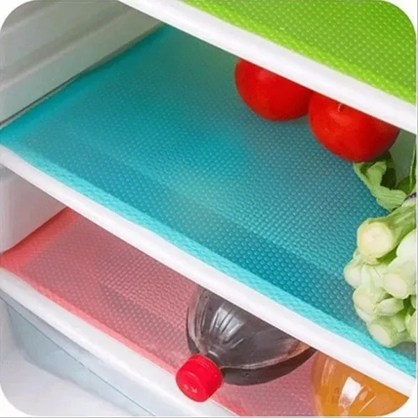 4PCS/Set Refrigerator Pad Moisture Silicone Pad Refrigerator Mats Fridge Waterproof