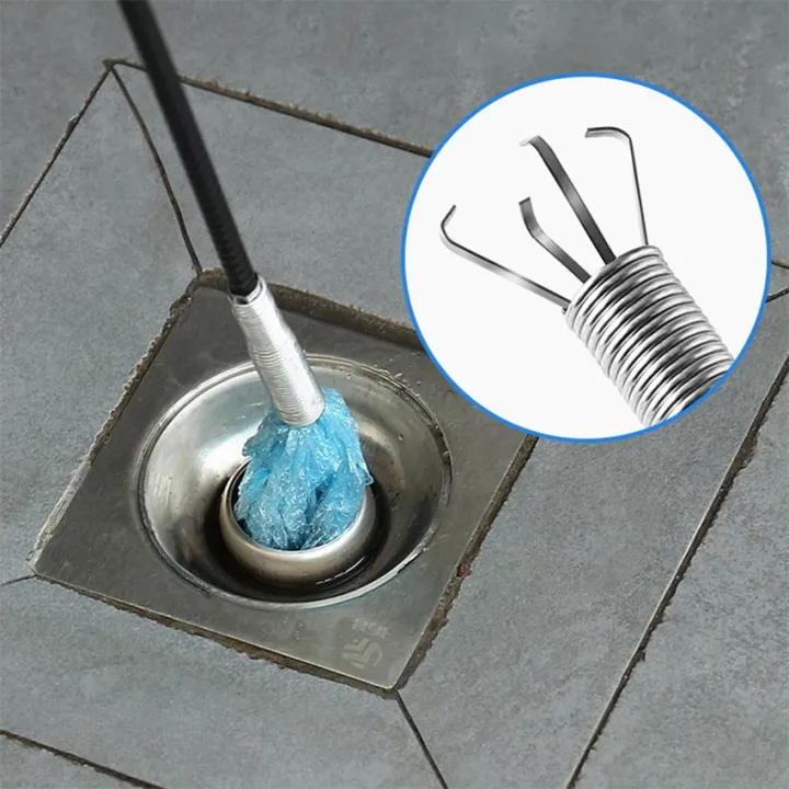 Sewer Pipe Dredging Artifact Four-claw Extractor Cleaning Floor Drain Hair Grab Hook Kitchen Foreign