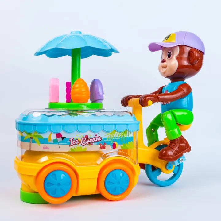 Musical & Lighting Monkey Van Ice Cream Car Toy For kids