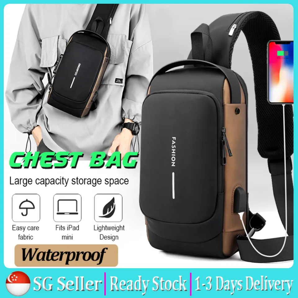 New Tsa Lock Chest Bag Multi-Function Travel Sling Shoulder Bag backpack Usb Charging Waterproof Crossbody Bag Crossbody Bag Waterproof Anti-Theft